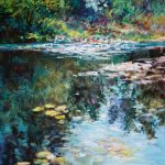 "Liberty Mill Pond Reflection"  9x12 Pastel NFS