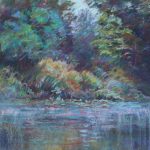Looking at the Pond Sharon Sunday Pastel 9x12 $200