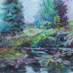 View from the Pond Sharon Sunday Pastel 9x12 $200